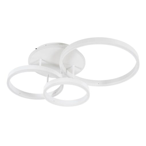 kelvo® VENOM KLV-101-0185 Φωτιστικό Οροφής LED 100W 10000lm 360° AC 220-240V IP20 Ρυθμιζόμενο Λευκό CCT με Χειριστήριο από 2700K έως 6000K Dimmable – Lumileds SMD Chip – Λευκό Ματ – Μ70 x Π40 x Υ16cm – 3 Χρόνια Εγγύηση