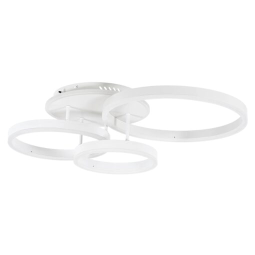 kelvo® VENOM KLV-101-0185 Φωτιστικό Οροφής LED 100W 10000lm 360° AC 220-240V IP20 Ρυθμιζόμενο Λευκό CCT με Χειριστήριο από 2700K έως 6000K Dimmable – Lumileds SMD Chip – Λευκό Ματ – Μ70 x Π40 x Υ16cm – 3 Χρόνια Εγγύηση