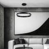 kelvo® VENOM KLV-101-0187 Κρεμαστό Φωτιστικό Οροφής LED 45W 4500lm 120° AC 220-240V IP20 Ρυθμιζόμενο Λευκό CCT με Χειριστήριο από 2700K έως 6000K Dimmable – Lumileds SMD Chip – Μαύρο Ματ – Μ60 x Π60 x Υ6.5cm – 3 Χρόνια Εγγύηση