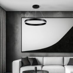 kelvo® VENOM KLV-101-0187 Κρεμαστό Φωτιστικό Οροφής LED 45W 4500lm 120° AC 220-240V IP20 Ρυθμιζόμενο Λευκό CCT με Χειριστήριο από 2700K έως 6000K Dimmable – Lumileds SMD Chip – Μαύρο Ματ – Μ60 x Π60 x Υ6.5cm – 3 Χρόνια Εγγύηση