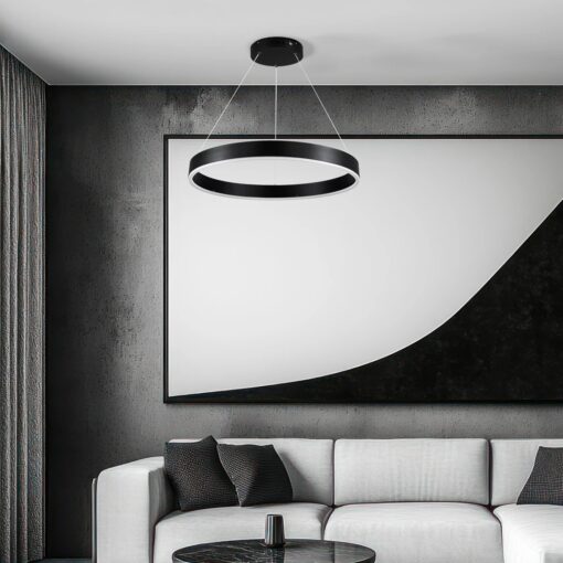 kelvo® VENOM KLV-101-0187 Κρεμαστό Φωτιστικό Οροφής LED 45W 4500lm 120° AC 220-240V IP20 Ρυθμιζόμενο Λευκό CCT με Χειριστήριο από 2700K έως 6000K Dimmable – Lumileds SMD Chip – Μαύρο Ματ – Μ60 x Π60 x Υ6.5cm – 3 Χρόνια Εγγύηση