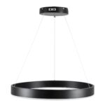 kelvo® VENOM KLV-101-0187 Κρεμαστό Φωτιστικό Οροφής LED 45W 4500lm 120° AC 220-240V IP20 Ρυθμιζόμενο Λευκό CCT με Χειριστήριο από 2700K έως 6000K Dimmable – Lumileds SMD Chip – Μαύρο Ματ – Μ60 x Π60 x Υ6.5cm – 3 Χρόνια Εγγύηση
