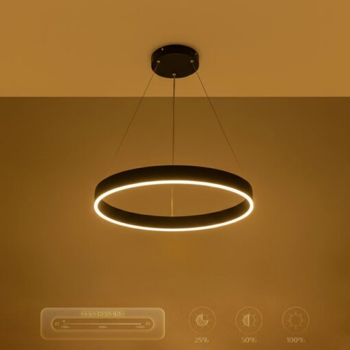 kelvo® VENOM KLV-101-0187 Κρεμαστό Φωτιστικό Οροφής LED 45W 4500lm 120° AC 220-240V IP20 Ρυθμιζόμενο Λευκό CCT με Χειριστήριο από 2700K έως 6000K Dimmable – Lumileds SMD Chip – Μαύρο Ματ – Μ60 x Π60 x Υ6.5cm – 3 Χρόνια Εγγύηση