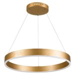 kelvo® VENOM KLV-101-0189 Κρεμαστό Φωτιστικό Οροφής LED 45W 4500lm 120° AC 220-240V IP20 Ρυθμιζόμενο Λευκό CCT με Χειριστήριο από 2700K έως 6000K Dimmable – Lumileds SMD Chip – Χρυσό Πλατίνα – Μ60 x Π60 x Υ6.5cm – 3 Χρόνια Εγγύηση