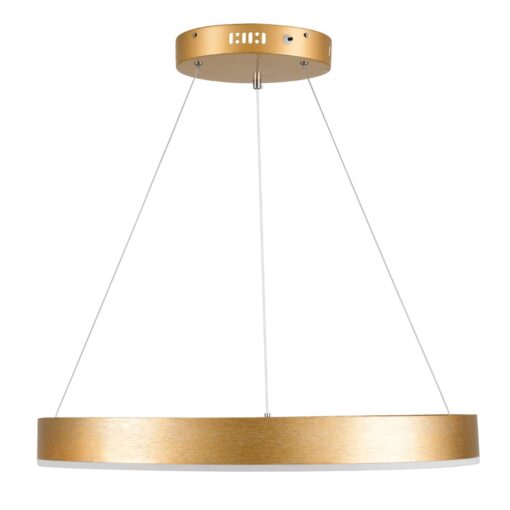 kelvo® VENOM KLV-101-0189 Κρεμαστό Φωτιστικό Οροφής LED 45W 4500lm 120° AC 220-240V IP20 Ρυθμιζόμενο Λευκό CCT με Χειριστήριο από 2700K έως 6000K Dimmable – Lumileds SMD Chip – Χρυσό Πλατίνα – Μ60 x Π60 x Υ6.5cm – 3 Χρόνια Εγγύηση