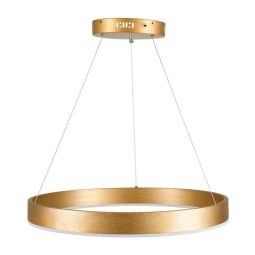 kelvo® VENOM KLV-101-0189 Κρεμαστό Φωτιστικό Οροφής LED 45W 4500lm 120° AC 220-240V IP20 Ρυθμιζόμενο Λευκό CCT με Χειριστήριο από 2700K έως 6000K Dimmable – Lumileds SMD Chip – Χρυσό Πλατίνα – Μ60 x Π60 x Υ6.5cm – 3 Χρόνια Εγγύηση