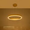 kelvo® VENOM KLV-101-0189 Κρεμαστό Φωτιστικό Οροφής LED 45W 4500lm 120° AC 220-240V IP20 Ρυθμιζόμενο Λευκό CCT με Χειριστήριο από 2700K έως 6000K Dimmable – Lumileds SMD Chip – Χρυσό Πλατίνα – Μ60 x Π60 x Υ6.5cm – 3 Χρόνια Εγγύηση