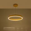 kelvo® VENOM KLV-101-0189 Κρεμαστό Φωτιστικό Οροφής LED 45W 4500lm 120° AC 220-240V IP20 Ρυθμιζόμενο Λευκό CCT με Χειριστήριο από 2700K έως 6000K Dimmable – Lumileds SMD Chip – Χρυσό Πλατίνα – Μ60 x Π60 x Υ6.5cm – 3 Χρόνια Εγγύηση