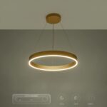 kelvo® VENOM KLV-101-0189 Κρεμαστό Φωτιστικό Οροφής LED 45W 4500lm 120° AC 220-240V IP20 Ρυθμιζόμενο Λευκό CCT με Χειριστήριο από 2700K έως 6000K Dimmable – Lumileds SMD Chip – Χρυσό Πλατίνα – Μ60 x Π60 x Υ6.5cm – 3 Χρόνια Εγγύηση