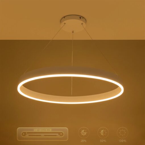 kelvo® VENOM KLV-101-0191 Κρεμαστό Φωτιστικό Οροφής LED 67W 6700lm 120° AC 220-240V IP20 Ρυθμιζόμενο Λευκό CCT με Χειριστήριο από 2700K έως 6000K Dimmable – Lumileds SMD Chip – Λευκό Ματ – Μ80 x Π80 x Υ6.5cm – 3 Χρόνια Εγγύηση