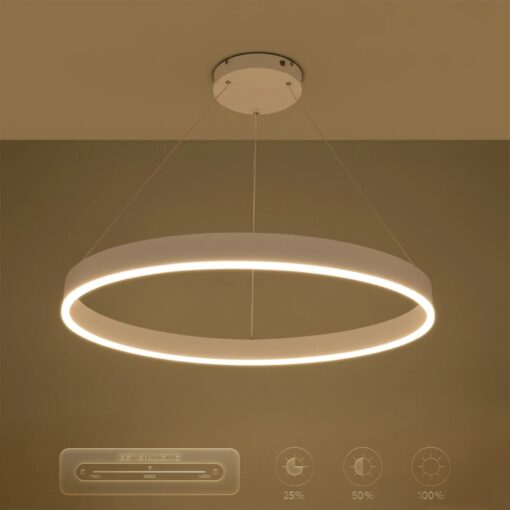 kelvo® VENOM KLV-101-0191 Κρεμαστό Φωτιστικό Οροφής LED 67W 6700lm 120° AC 220-240V IP20 Ρυθμιζόμενο Λευκό CCT με Χειριστήριο από 2700K έως 6000K Dimmable – Lumileds SMD Chip – Λευκό Ματ – Μ80 x Π80 x Υ6.5cm – 3 Χρόνια Εγγύηση
