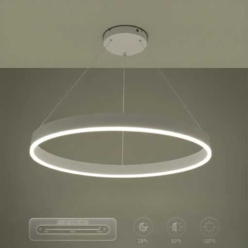 kelvo® VENOM KLV-101-0191 Κρεμαστό Φωτιστικό Οροφής LED 67W 6700lm 120° AC 220-240V IP20 Ρυθμιζόμενο Λευκό CCT με Χειριστήριο από 2700K έως 6000K Dimmable – Lumileds SMD Chip – Λευκό Ματ – Μ80 x Π80 x Υ6.5cm – 3 Χρόνια Εγγύηση