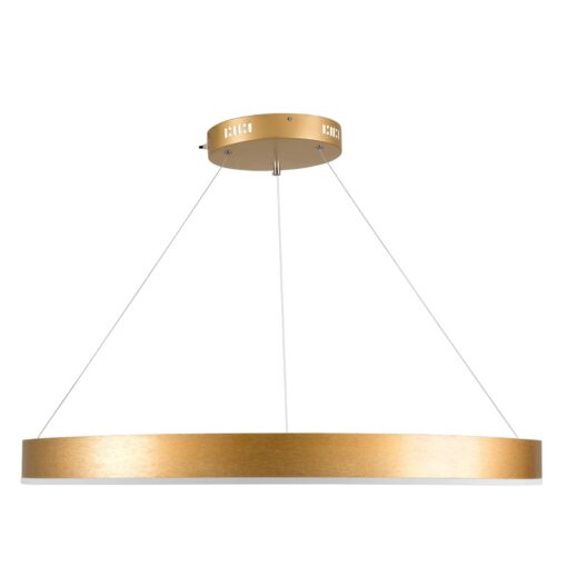 kelvo® VENOM KLV-101-0192 Κρεμαστό Φωτιστικό Οροφής LED 67W 6700lm 120° AC 220-240V IP20 Ρυθμιζόμενο Λευκό CCT με Χειριστήριο από 2700K έως 6000K Dimmable – Lumileds SMD Chip – Χρυσό Πλατίνα – Μ80 x Π80 x Υ6.5cm – 3 Χρόνια Εγγύηση