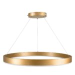 kelvo® VENOM KLV-101-0192 Κρεμαστό Φωτιστικό Οροφής LED 67W 6700lm 120° AC 220-240V IP20 Ρυθμιζόμενο Λευκό CCT με Χειριστήριο από 2700K έως 6000K Dimmable – Lumileds SMD Chip – Χρυσό Πλατίνα – Μ80 x Π80 x Υ6.5cm – 3 Χρόνια Εγγύηση