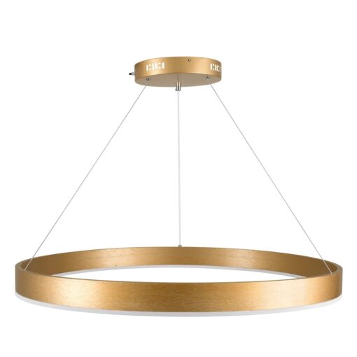 kelvo® VENOM KLV-101-0192 Κρεμαστό Φωτιστικό Οροφής LED 67W 6700lm 120° AC 220-240V IP20 Ρυθμιζόμενο Λευκό CCT με Χειριστήριο από 2700K έως 6000K Dimmable – Lumileds SMD Chip – Χρυσό Πλατίνα – Μ80 x Π80 x Υ6.5cm – 3 Χρόνια Εγγύηση