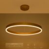 kelvo® VENOM KLV-101-0192 Κρεμαστό Φωτιστικό Οροφής LED 67W 6700lm 120° AC 220-240V IP20 Ρυθμιζόμενο Λευκό CCT με Χειριστήριο από 2700K έως 6000K Dimmable – Lumileds SMD Chip – Χρυσό Πλατίνα – Μ80 x Π80 x Υ6.5cm – 3 Χρόνια Εγγύηση