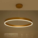 kelvo® VENOM KLV-101-0192 Κρεμαστό Φωτιστικό Οροφής LED 67W 6700lm 120° AC 220-240V IP20 Ρυθμιζόμενο Λευκό CCT με Χειριστήριο από 2700K έως 6000K Dimmable – Lumileds SMD Chip – Χρυσό Πλατίνα – Μ80 x Π80 x Υ6.5cm – 3 Χρόνια Εγγύηση