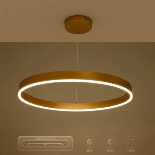 kelvo® VENOM KLV-101-0192 Κρεμαστό Φωτιστικό Οροφής LED 67W 6700lm 120° AC 220-240V IP20 Ρυθμιζόμενο Λευκό CCT με Χειριστήριο από 2700K έως 6000K Dimmable – Lumileds SMD Chip – Χρυσό Πλατίνα – Μ80 x Π80 x Υ6.5cm – 3 Χρόνια Εγγύηση