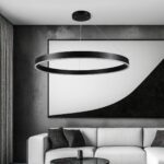 kelvo® VENOM KLV-101-0193 Κρεμαστό Φωτιστικό Οροφής LED 75W 7500lm 120° AC 220-240V IP20 Ρυθμιζόμενο Λευκό CCT με Χειριστήριο από 2700K έως 6000K Dimmable – Lumileds SMD Chip – Μαύρο Ματ – Μ100 x Π100 x Υ6.5cm – 3 Χρόνια Εγγύηση
