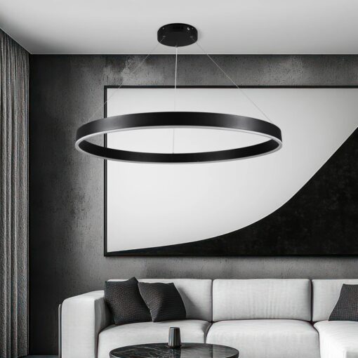 kelvo® VENOM KLV-101-0193 Κρεμαστό Φωτιστικό Οροφής LED 75W 7500lm 120° AC 220-240V IP20 Ρυθμιζόμενο Λευκό CCT με Χειριστήριο από 2700K έως 6000K Dimmable – Lumileds SMD Chip – Μαύρο Ματ – Μ100 x Π100 x Υ6.5cm – 3 Χρόνια Εγγύηση