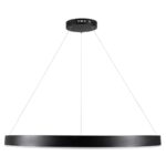 kelvo® VENOM KLV-101-0193 Κρεμαστό Φωτιστικό Οροφής LED 75W 7500lm 120° AC 220-240V IP20 Ρυθμιζόμενο Λευκό CCT με Χειριστήριο από 2700K έως 6000K Dimmable – Lumileds SMD Chip – Μαύρο Ματ – Μ100 x Π100 x Υ6.5cm – 3 Χρόνια Εγγύηση