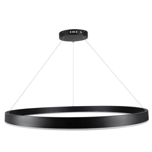 kelvo® VENOM KLV-101-0193 Κρεμαστό Φωτιστικό Οροφής LED 75W 7500lm 120° AC 220-240V IP20 Ρυθμιζόμενο Λευκό CCT με Χειριστήριο από 2700K έως 6000K Dimmable – Lumileds SMD Chip – Μαύρο Ματ – Μ100 x Π100 x Υ6.5cm – 3 Χρόνια Εγγύηση