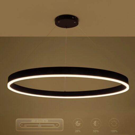 kelvo® VENOM KLV-101-0193 Κρεμαστό Φωτιστικό Οροφής LED 75W 7500lm 120° AC 220-240V IP20 Ρυθμιζόμενο Λευκό CCT με Χειριστήριο από 2700K έως 6000K Dimmable – Lumileds SMD Chip – Μαύρο Ματ – Μ100 x Π100 x Υ6.5cm – 3 Χρόνια Εγγύηση