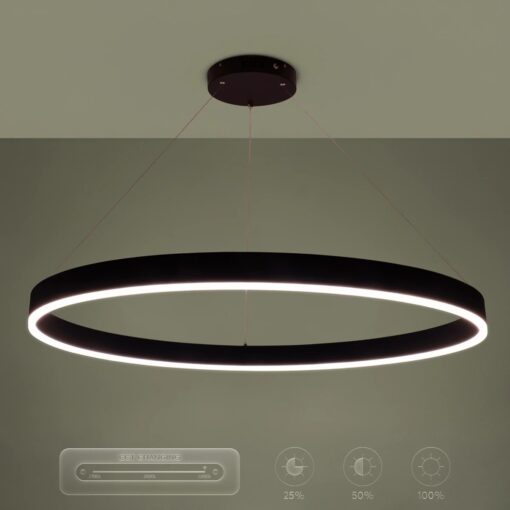 kelvo® VENOM KLV-101-0193 Κρεμαστό Φωτιστικό Οροφής LED 75W 7500lm 120° AC 220-240V IP20 Ρυθμιζόμενο Λευκό CCT με Χειριστήριο από 2700K έως 6000K Dimmable – Lumileds SMD Chip – Μαύρο Ματ – Μ100 x Π100 x Υ6.5cm – 3 Χρόνια Εγγύηση