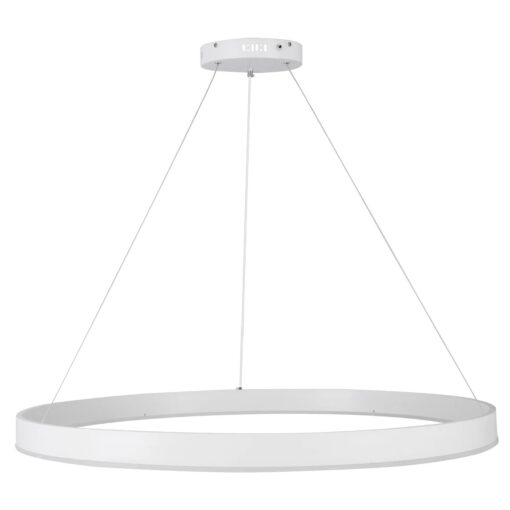 kelvo® VENOM KLV-101-0194 Κρεμαστό Φωτιστικό Οροφής LED 75W 7500lm 120° AC 220-240V IP20 Ρυθμιζόμενο Λευκό CCT με Χειριστήριο από 2700K έως 6000K Dimmable – Lumileds SMD Chip – Λευκό Ματ – Μ100 x Π100 x Υ6.5cm – 3 Χρόνια Εγγύηση