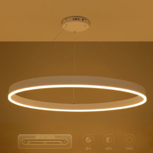 kelvo® VENOM KLV-101-0194 Κρεμαστό Φωτιστικό Οροφής LED 75W 7500lm 120° AC 220-240V IP20 Ρυθμιζόμενο Λευκό CCT με Χειριστήριο από 2700K έως 6000K Dimmable – Lumileds SMD Chip – Λευκό Ματ – Μ100 x Π100 x Υ6.5cm – 3 Χρόνια Εγγύηση