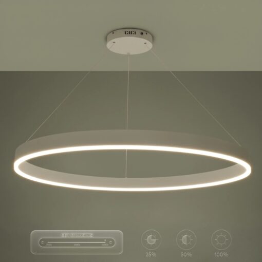 kelvo® VENOM KLV-101-0194 Κρεμαστό Φωτιστικό Οροφής LED 75W 7500lm 120° AC 220-240V IP20 Ρυθμιζόμενο Λευκό CCT με Χειριστήριο από 2700K έως 6000K Dimmable – Lumileds SMD Chip – Λευκό Ματ – Μ100 x Π100 x Υ6.5cm – 3 Χρόνια Εγγύηση