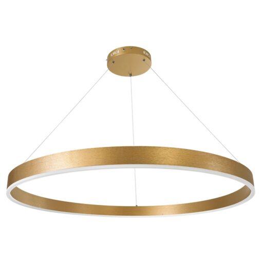 kelvo® VENOM KLV-101-0195 Κρεμαστό Φωτιστικό Οροφής LED 75W 7500lm 120° AC 220-240V IP20 Ρυθμιζόμενο Λευκό CCT με Χειριστήριο από 2700K έως 6000K Dimmable – Lumileds SMD Chip – Χρυσό Πλατίνα – Μ100 x Π100 x Υ6.5cm – 3 Χρόνια Εγγύηση