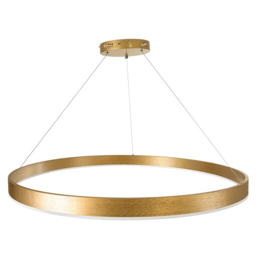 kelvo® VENOM KLV-101-0195 Κρεμαστό Φωτιστικό Οροφής LED 75W 7500lm 120° AC 220-240V IP20 Ρυθμιζόμενο Λευκό CCT με Χειριστήριο από 2700K έως 6000K Dimmable – Lumileds SMD Chip – Χρυσό Πλατίνα – Μ100 x Π100 x Υ6.5cm – 3 Χρόνια Εγγύηση