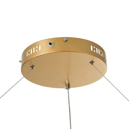 kelvo® VENOM KLV-101-0195 Κρεμαστό Φωτιστικό Οροφής LED 75W 7500lm 120° AC 220-240V IP20 Ρυθμιζόμενο Λευκό CCT με Χειριστήριο από 2700K έως 6000K Dimmable – Lumileds SMD Chip – Χρυσό Πλατίνα – Μ100 x Π100 x Υ6.5cm – 3 Χρόνια Εγγύηση