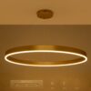 kelvo® VENOM KLV-101-0195 Κρεμαστό Φωτιστικό Οροφής LED 75W 7500lm 120° AC 220-240V IP20 Ρυθμιζόμενο Λευκό CCT με Χειριστήριο από 2700K έως 6000K Dimmable – Lumileds SMD Chip – Χρυσό Πλατίνα – Μ100 x Π100 x Υ6.5cm – 3 Χρόνια Εγγύηση