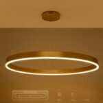 kelvo® VENOM KLV-101-0195 Κρεμαστό Φωτιστικό Οροφής LED 75W 7500lm 120° AC 220-240V IP20 Ρυθμιζόμενο Λευκό CCT με Χειριστήριο από 2700K έως 6000K Dimmable – Lumileds SMD Chip – Χρυσό Πλατίνα – Μ100 x Π100 x Υ6.5cm – 3 Χρόνια Εγγύηση