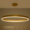 kelvo® VENOM KLV-101-0195 Κρεμαστό Φωτιστικό Οροφής LED 75W 7500lm 120° AC 220-240V IP20 Ρυθμιζόμενο Λευκό CCT με Χειριστήριο από 2700K έως 6000K Dimmable – Lumileds SMD Chip – Χρυσό Πλατίνα – Μ100 x Π100 x Υ6.5cm – 3 Χρόνια Εγγύηση