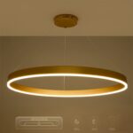 kelvo® VENOM KLV-101-0195 Κρεμαστό Φωτιστικό Οροφής LED 75W 7500lm 120° AC 220-240V IP20 Ρυθμιζόμενο Λευκό CCT με Χειριστήριο από 2700K έως 6000K Dimmable – Lumileds SMD Chip – Χρυσό Πλατίνα – Μ100 x Π100 x Υ6.5cm – 3 Χρόνια Εγγύηση