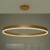 kelvo® VENOM KLV-101-0195 Κρεμαστό Φωτιστικό Οροφής LED 75W 7500lm 120° AC 220-240V IP20 Ρυθμιζόμενο Λευκό CCT με Χειριστήριο από 2700K έως 6000K Dimmable – Lumileds SMD Chip – Χρυσό Πλατίνα – Μ100 x Π100 x Υ6.5cm – 3 Χρόνια Εγγύηση