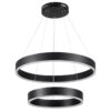 kelvo® VENOM KLV-101-0196 Κρεμαστό Φωτιστικό Οροφής LED 75W 7500lm 120° AC 220-240V IP20 Ρυθμιζόμενο Λευκό CCT με Χειριστήριο από 2700K έως 6000K Dimmable – Lumileds SMD Chip – Μαύρο Ματ – Μ60 x Π60 x Υ40cm – 3 Χρόνια Εγγύηση