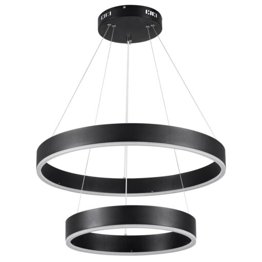 kelvo® VENOM KLV-101-0196 Κρεμαστό Φωτιστικό Οροφής LED 75W 7500lm 120° AC 220-240V IP20 Ρυθμιζόμενο Λευκό CCT με Χειριστήριο από 2700K έως 6000K Dimmable – Lumileds SMD Chip – Μαύρο Ματ – Μ60 x Π60 x Υ40cm – 3 Χρόνια Εγγύηση