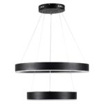 kelvo® VENOM KLV-101-0196 Κρεμαστό Φωτιστικό Οροφής LED 75W 7500lm 120° AC 220-240V IP20 Ρυθμιζόμενο Λευκό CCT με Χειριστήριο από 2700K έως 6000K Dimmable – Lumileds SMD Chip – Μαύρο Ματ – Μ60 x Π60 x Υ40cm – 3 Χρόνια Εγγύηση