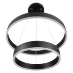 kelvo® VENOM KLV-101-0196 Κρεμαστό Φωτιστικό Οροφής LED 75W 7500lm 120° AC 220-240V IP20 Ρυθμιζόμενο Λευκό CCT με Χειριστήριο από 2700K έως 6000K Dimmable – Lumileds SMD Chip – Μαύρο Ματ – Μ60 x Π60 x Υ40cm – 3 Χρόνια Εγγύηση