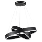 kelvo® VENOM KLV-101-0196 Κρεμαστό Φωτιστικό Οροφής LED 75W 7500lm 120° AC 220-240V IP20 Ρυθμιζόμενο Λευκό CCT με Χειριστήριο από 2700K έως 6000K Dimmable – Lumileds SMD Chip – Μαύρο Ματ – Μ60 x Π60 x Υ40cm – 3 Χρόνια Εγγύηση