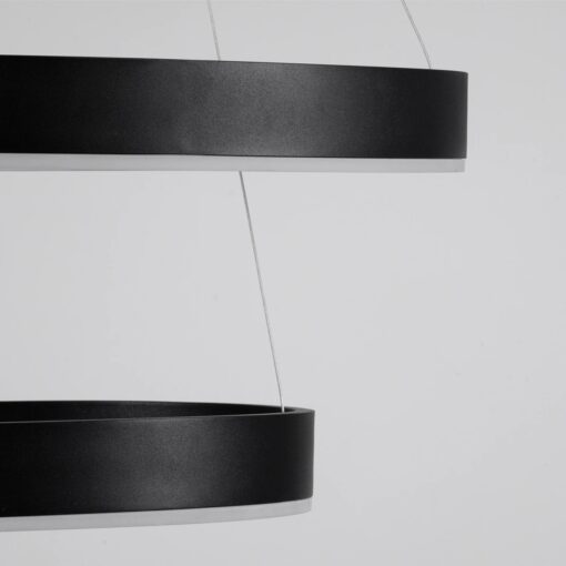 kelvo® VENOM KLV-101-0196 Κρεμαστό Φωτιστικό Οροφής LED 75W 7500lm 120° AC 220-240V IP20 Ρυθμιζόμενο Λευκό CCT με Χειριστήριο από 2700K έως 6000K Dimmable – Lumileds SMD Chip – Μαύρο Ματ – Μ60 x Π60 x Υ40cm – 3 Χρόνια Εγγύηση