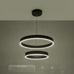 kelvo® VENOM KLV-101-0196 Κρεμαστό Φωτιστικό Οροφής LED 75W 7500lm 120° AC 220-240V IP20 Ρυθμιζόμενο Λευκό CCT με Χειριστήριο από 2700K έως 6000K Dimmable – Lumileds SMD Chip – Μαύρο Ματ – Μ60 x Π60 x Υ40cm – 3 Χρόνια Εγγύηση