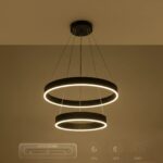 kelvo® VENOM KLV-101-0196-V2 Κρεμαστό Φωτιστικό Οροφής LED 75W 7500lm 120° AC 220-240V IP20 Ρυθμιζόμενο Λευκό CCT με Χειριστήριο από 2700K έως 6000K Dimmable – Lumileds SMD Chip – Μαύρο Ματ – Μ60 x Π60 x Υ40cm – 3 Χρόνια Εγγύηση