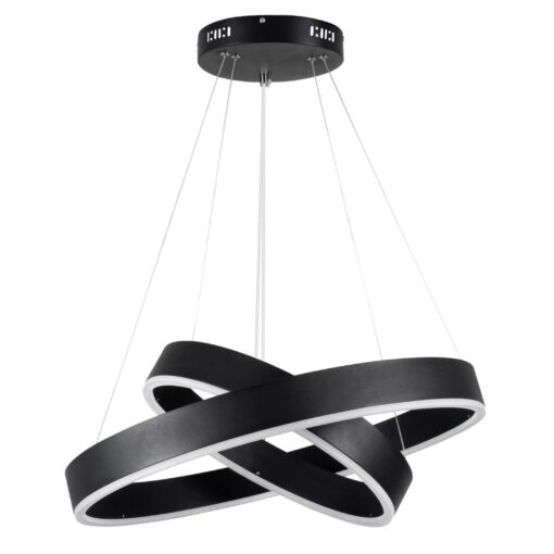 kelvo® VENOM KLV-101-0196-V2 Κρεμαστό Φωτιστικό Οροφής LED 75W 7500lm 120° AC 220-240V IP20 Ρυθμιζόμενο Λευκό CCT με Χειριστήριο από 2700K έως 6000K Dimmable – Lumileds SMD Chip – Μαύρο Ματ – Μ60 x Π60 x Υ40cm – 3 Χρόνια Εγγύηση