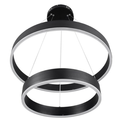 kelvo® VENOM KLV-101-0196-V2 Κρεμαστό Φωτιστικό Οροφής LED 75W 7500lm 120° AC 220-240V IP20 Ρυθμιζόμενο Λευκό CCT με Χειριστήριο από 2700K έως 6000K Dimmable – Lumileds SMD Chip – Μαύρο Ματ – Μ60 x Π60 x Υ40cm – 3 Χρόνια Εγγύηση