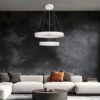 kelvo® VENOM KLV-101-0197 Κρεμαστό Φωτιστικό Οροφής LED 75W 7500lm 120° AC 220-240V IP20 Ρυθμιζόμενο Λευκό CCT με Χειριστήριο από 2700K έως 6000K Dimmable – Lumileds SMD Chip – Λευκό Ματ – Μ60 x Π60 x Υ40cm – 3 Χρόνια Εγγύηση